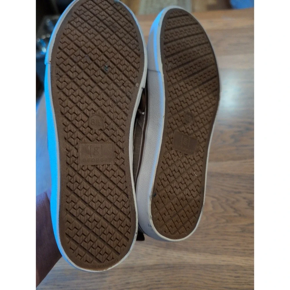 GEORGE Men's Size 8 1/2 Canvas Boat Shoes Memory Foam Sneakers • Tan NWOB